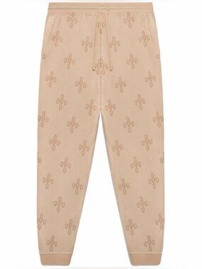 October’s Very Own Monogram Terry Cloth Beige Jogger Sweatpants Women’s Size XS